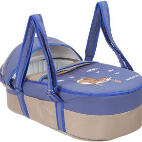 baby carrycot movable bed moon blue