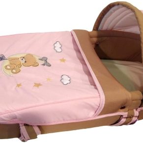 baby carrycot movable bed moon pink