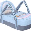 Mix and Max Embroidered Baby Carrycot ( Train Baby Blue color #110 )