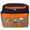 Mix & Max Classic Diaper Shoulder bag with embroidery ( Train Deep Blue #212 )