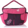 Mix & Max Classic Diaper Shoulder bag with embroidery ( Fly Fushia #220 )