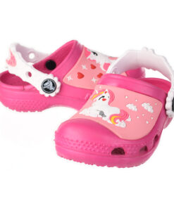 Crocs Disney Cartoon Brand Unisex Kids Clog Shoes .. Size C6 to J3 #48 Fushia