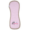 Two-layer interlock embroidered abrasive towels
