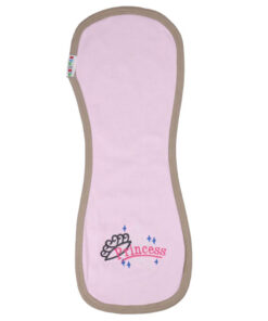 Two-layer interlock embroidered abrasive towels