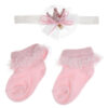 Mix & Max Baby Gift (2 Sets) One size ( Sock + Sortiet Microfiber Headband Elastic Makeup ) - 2 sets
