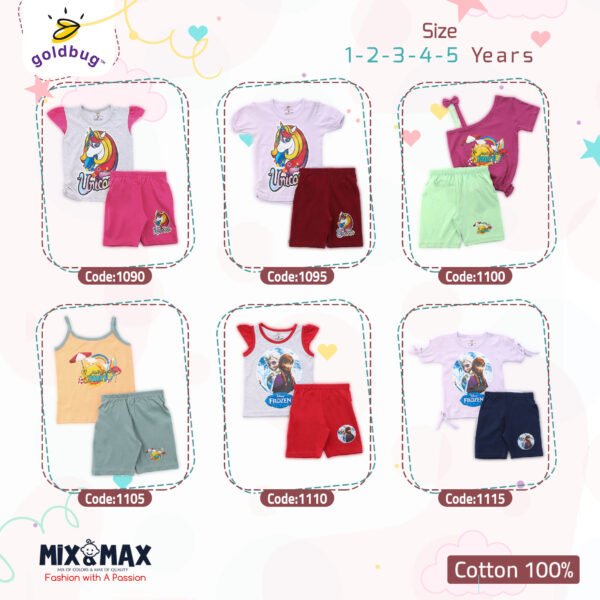 Kid Cotton 100% Pajama size 1 Year to 5 Years Old (5 Sizes) - Code 1110 - Mix and Max - Sizes: From 1 Y to 5 Y - Image 3