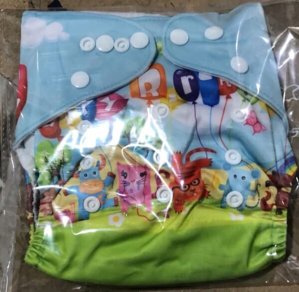 Reusable baby Washable Cloth Diapers with Adjustable Snap Buttons Multi Color Mix and Max - Image 7
