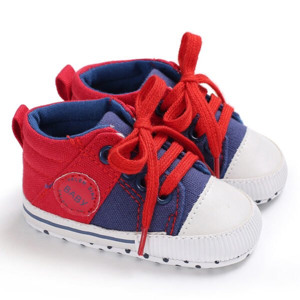 Baby Shoes - Mix and Max - Colors: Beige, Grey, and Red - Sizes: 3 M to 6 M 11 cm, 6 M to 9 M 12 cm, 9 to 12 M 13 cm