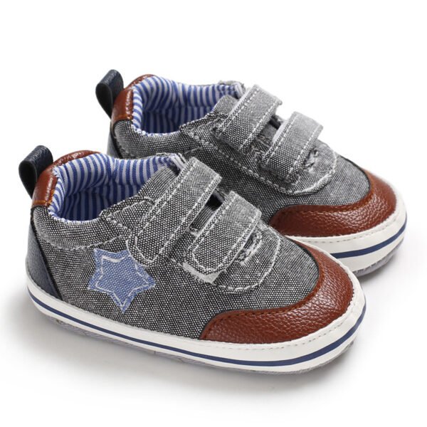 Baby Shoes - Mix and Max - Colors: Beige, Grey, and Jeans - Sizes: 3 M to 6 M 11 cm, 6 M to 9 M 12 cm, 9 to 12 M 13 cm