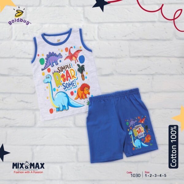 Kid Cotton 100% Pajama size 1 Year to 5 Years Old (5 Sizes) - Code 1030 - Mix and Max - Sizes: From 1 Y to 5 Y - Image 5