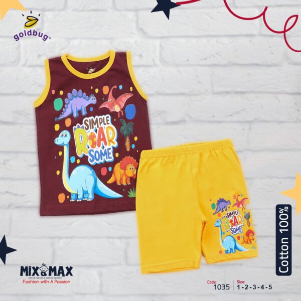 Kid Cotton 100% Pajama size 1 Year to 5 Years Old (5 Sizes) - Code 1035 - Mix and Max - Sizes: From 1 Y to 5 Y - Image 5