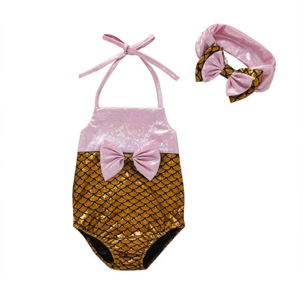 Girls 2 Pieces Swimsuit (4 sizes From 3M to 3Y) # A - Mix and Max - Sizes: From 2-3 Y to 12-18 M - Image 2