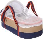 Portable Baby Carrycot Portable Bed Lightweight Carrycot ( Bear on Train Orange Blue color ) - Sizes: 0-12 M - Mix and Max - Image 3