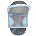 Portable Baby Carrycot Portable Bed Lightweight Carrycot ( Fly Turquoise Grey color ) - Sizes: 0-12 M - Mix and Max - Image 3