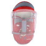 Portable Baby Carrycot Portable Bed Lightweight Carrycot ( Bear on Moon Red color ) - Sizes: 0-12 M - Mix and Max - Image 6