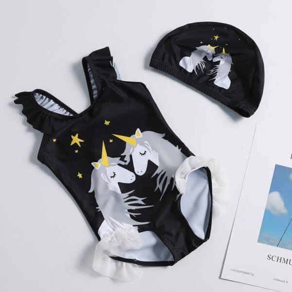 Girls 2 Pieces Swimsuit (5 sizes From 3M to 6Y) # A - Mix and Max - Sizes: From M 2-3 Y to XXL 5-6 Y - Image 1