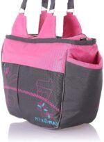 Leather Diaper Shoulder bag with embroidery ( Home Fushia ) - Mix and Max - Colors: Beige, Blue, and Dark Red - Sizes: 0-9 M - Image 2