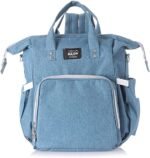 Leather Diaper Backpack bag ( baby Blue ) - Mix and Max - Colors: Beige, Black, and Fuchsia - Sizes: 0-9 M