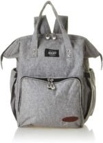 Leather Diaper Backpack bag ( Grey ) - Mix and Max - Colors: Beige, Black, Blue, and Fuchsia - Sizes: 0-9 M - Image 2
