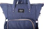 Leather Diaper Backpack bag ( Blue ) - Mix and Max - Colors: Beige, Black, and Fuchsia - Sizes: 0-9 M - Image 5