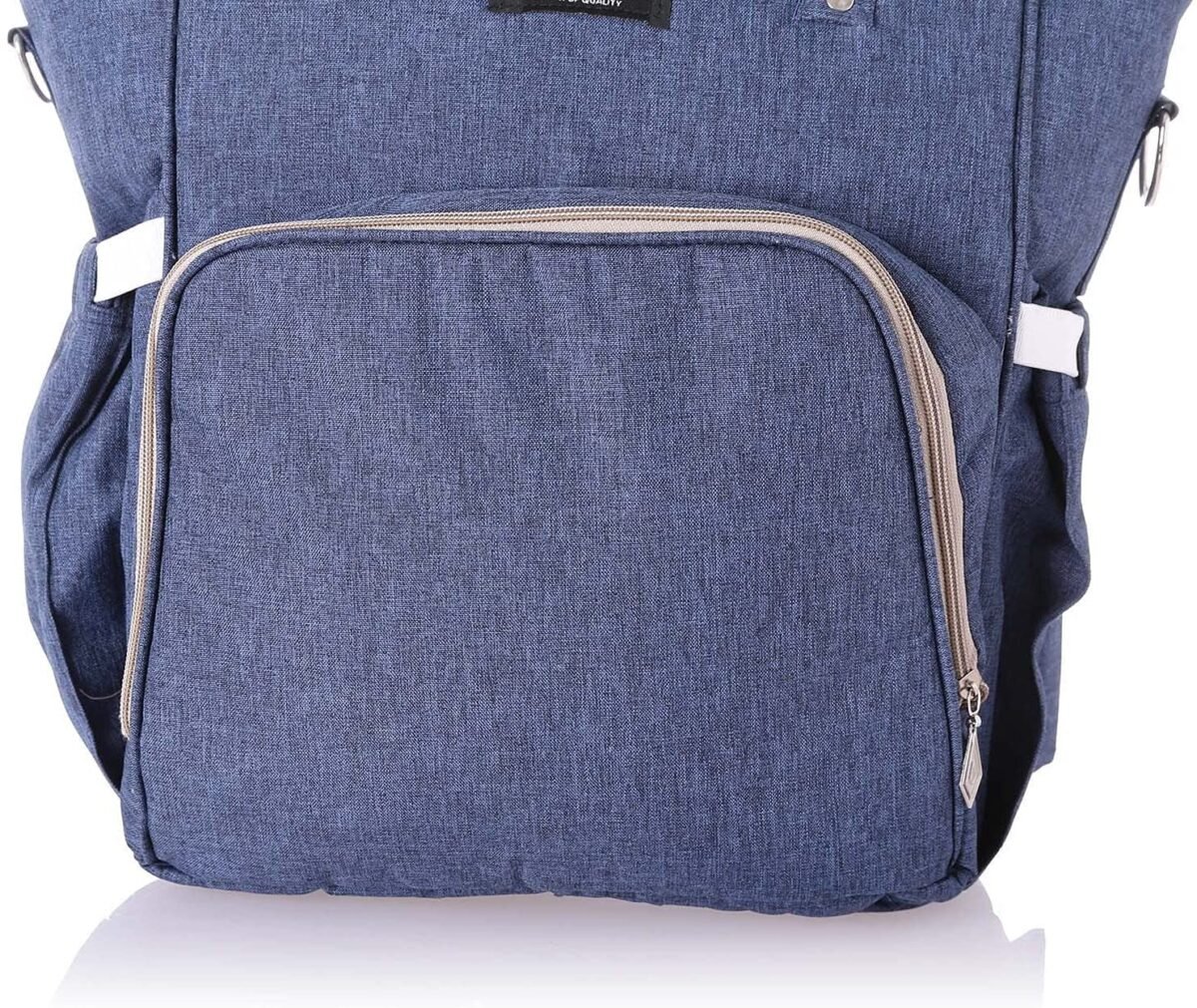 Leather Diaper Backpack bag ( Blue ) - Mix and Max - Colors: Beige, Black, and Fuchsia - Sizes: 0-9 M - Image 4