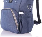 Leather Diaper Backpack bag ( Blue ) - Mix and Max - Colors: Beige, Black, and Fuchsia - Sizes: 0-9 M - Image 3