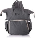 Leather Diaper Backpack bag ( Black ) - Mix and Max - Colors: Beige, Blue, and Fuchsia - Sizes: 0-9 M