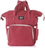 Leather Diaper Backpack bag ( Red ) - Mix and Max - Colors: Beige, Black, Blue, and Fuchsia - Sizes: 0-9 M
