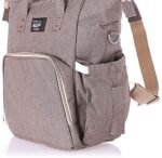 Leather Diaper Backpack bag ( Beige ) - Mix and Max - Colors: Black, Blue, and Fuchsia - Sizes: 0-9 M