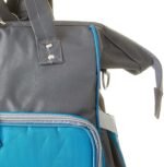 Leather Diaper Backpack bag with embroidery ( Tree baby Blue ) - Mix and Max - Colors: Beige, Black, and Fuchsia - Sizes: 0-9 M - Image 3
