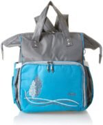 Leather Diaper Backpack bag with embroidery ( Tree baby Blue ) - Mix and Max - Colors: Beige, Black, and Fuchsia - Sizes: 0-9 M