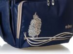 Leather Diaper Backpack bag with embroidery ( Tree Blue ) - Mix and Max - Colors: Beige, Black, and Fuchsia - Sizes: 0-9 M - Image 4