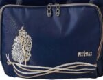 Leather Diaper Backpack bag with embroidery ( Tree Blue ) - Mix and Max - Colors: Beige, Black, and Fuchsia - Sizes: 0-9 M - Image 3