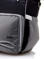 Leather Diaper Backpack bag with embroidery ( Tree Grey ) - Mix and Max - Colors: Beige, Black, Blue, and Fuchsia - Sizes: 0-9 M - Image 5