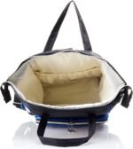 Leather Diaper Backpack bag with embroidery ( Tree Black ) - Mix and Max - Colors: Beige, Blue, and Fuchsia - Sizes: 0-9 M - Image 8