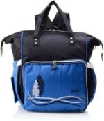 Leather Diaper Backpack bag with embroidery ( Tree Black ) - Mix and Max - Colors: Beige, Blue, and Fuchsia - Sizes: 0-9 M - Image 3