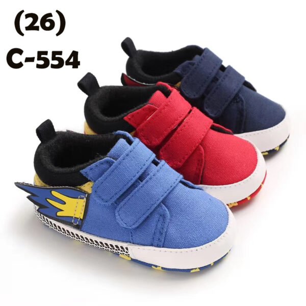 Baby Shoes 3 Sizes 1/2/3 (from Zero to 18 Months) #C554 - Mix and Max - Sizes: 0-6 M 11cm, 6-12 M 12cm, 12-18 M 13cm