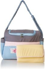 Mix and Max Baby Changing Diaper Large Shoulder bag with embroidery ( Fish Light Blue ) - Image 6
