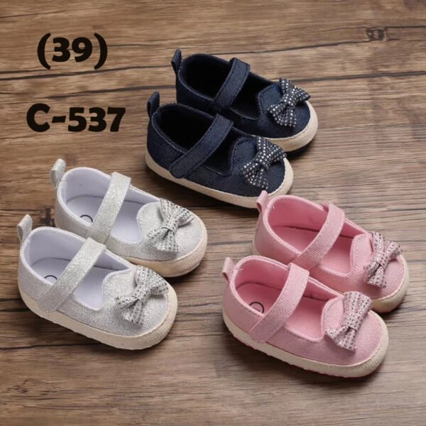 Baby Shoes 3 Sizes 1/2/3 (from Zero to 18 Months) #C537 - Mix and Max - Sizes: 0-6 M 11cm, 6-12 M 12cm, 12-18 M 13cm
