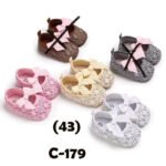 Baby Shoes 3 Sizes 1/2/3 (from Zero to 18 Months) #C179 - Mix and Max - Sizes: 0-6 M 11cm, 6-12 M 12cm, 12-18 M 13cm
