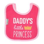 Multi-colors Printed Bib with diaper back Average size 27*19cm (2 Pieces) Girl g - Mix and Max - Colors: Fuchsia, Grey, and Light Blue - Sizes: 0-18 - Image 11
