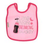 Multi-colors Printed Bib with diaper back size 38*29cm (2 Pieces) Girl g - Mix and Max - Colors: Fuchsia, Grey, and Light Blue - Sizes: 0-18 - Image 33