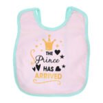 Multi-colors Printed Bib with diaper back size 38*29cm (2 Pieces) Girl g - Mix and Max - Colors: Fuchsia, Grey, and Light Blue - Sizes: 0-18 - Image 38
