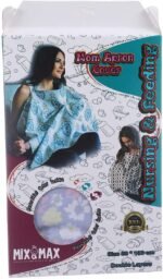 Baby Nursing Scarf Cover Up Apron for Mum Breastfeeding Cover (Privacy Feeding cover) (With mosquito Net Window) - Mix and Max - Colors: Beige and Light Blue - Sizes: 0-9 M - Image 8