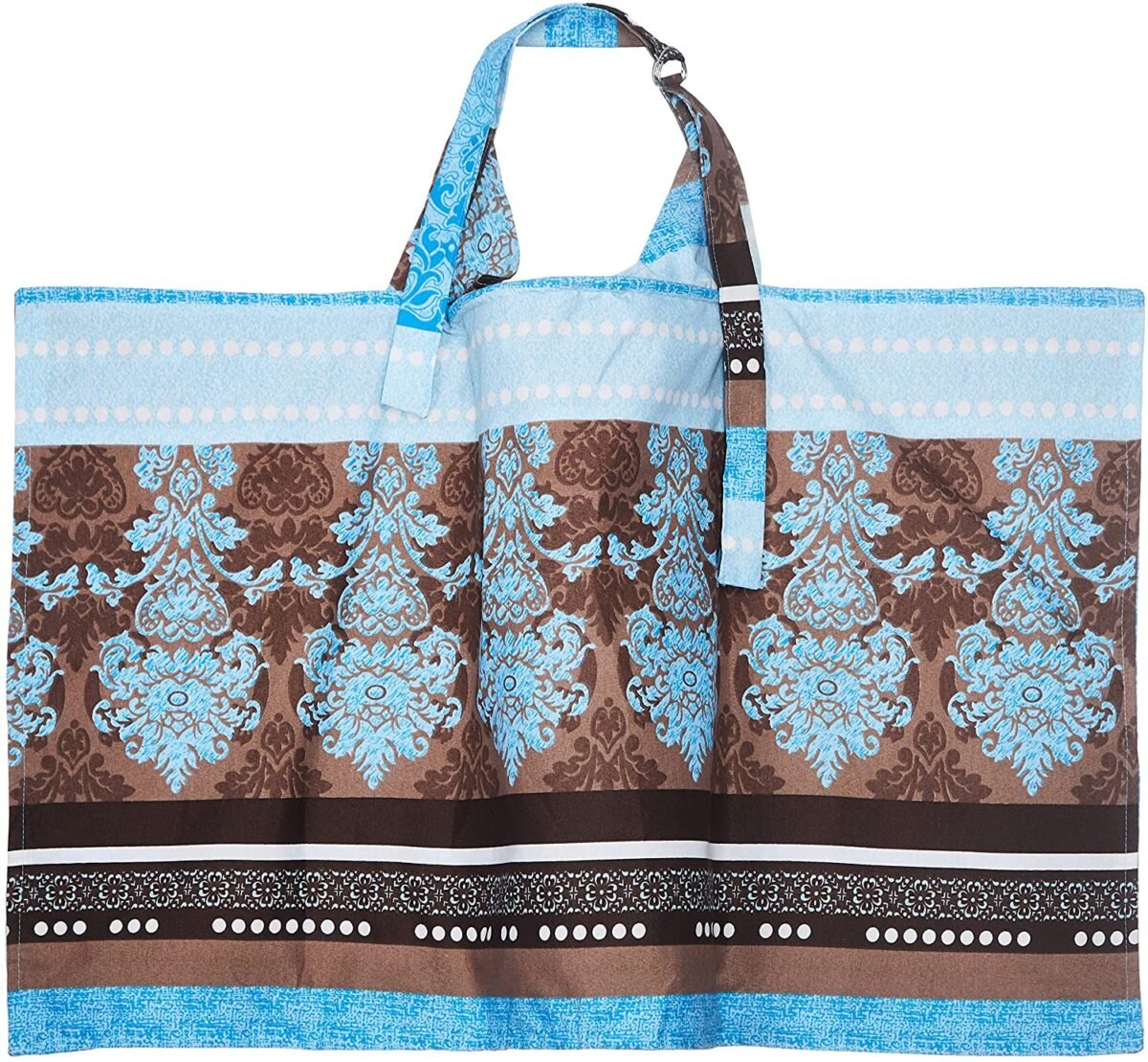 Baby Nursing Scarf Cover Up Apron for Mum Breastfeeding Cover (Privacy Feeding cover) (With mosquito Net Window) - Mix and Max - Colors: Beige and Light Blue - Sizes: 0-9 M - Image 1
