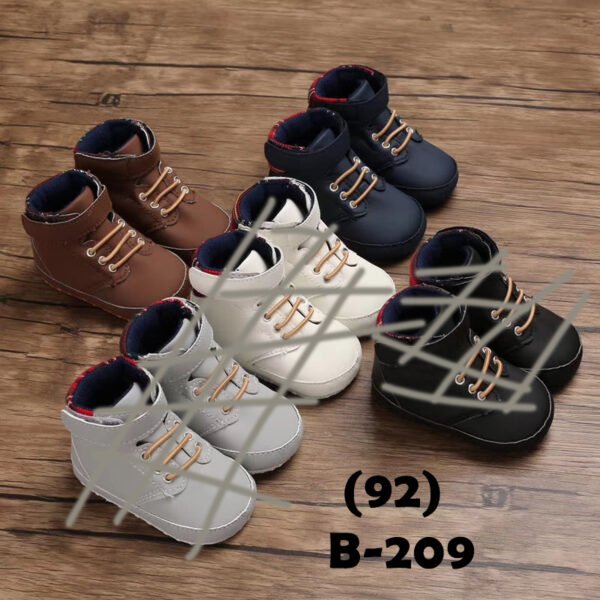 Baby Shoes 3 Sizes 1/2/3 (from Zero to 18 Months) #B209 - Mix and Max - Sizes: 0-6 M 11cm, 6-12 M 12cm, 12-18 M 13cm