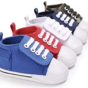 Baby Shoes 3 Sizes 1/2/3 (from Zero to 18 Months) #C390 - Mix and Max - Sizes: 0-6 M 11cm, 6-12 M 12cm, 12-18 M 13cm