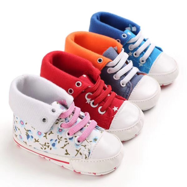 Baby Shoes 3 Sizes 1/2/3 (from Zero to 18 Months) #C286 - Mix and Max - Sizes: 0-6 M 11cm, 6-12 M 12cm, 12-18 M 13cm