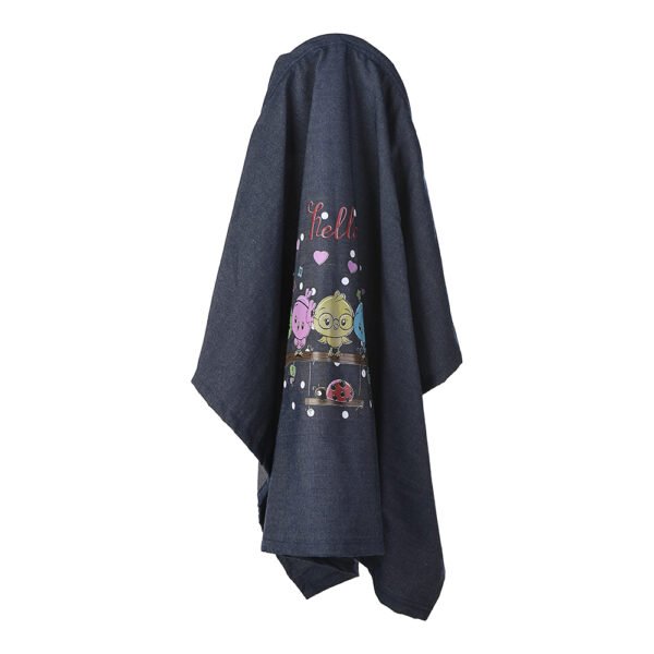 Nursing Baby Apron Cover for Breastfeeding Comfortable with Privacy mosquito Net Window Birds Jeans Mix and Max - Image 2