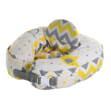 Multi use 2-in-1 Maternity Pillow + baby sitting help Pillow Cotton 100% # 481 - Mix & Max - Colors: Fuchsia, Grey, and Light Blue - Sizes: 0-18 M